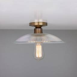 Calix Prismatic Glass Flush Ceiling Light 12'' Ip20 - thumbnail 2