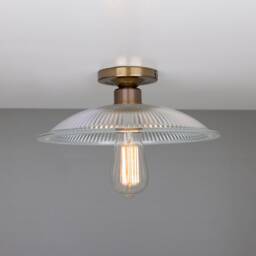 Calix Prismatic Glass Flush Ceiling Light 12'' Ip20 - thumbnail 1