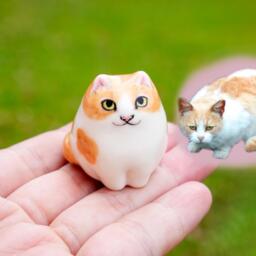 Personalized Ceramic Cat Figurine Custom Pet Memorial - thumbnail 1