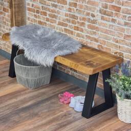 Lincoln-Live Edge Shoe Bench, Hallway Console Wooden Bench Seat With Storage - thumbnail 1