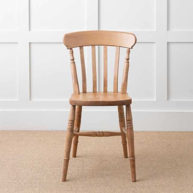 Farmhouse Solid Beech Slatback Dining Chair, Wooden Kitchen Available in Natural Or Stained Finishes - image 1
