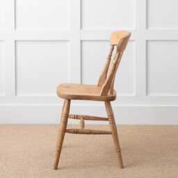 Farmhouse Solid Beech Slatback Dining Chair, Wooden Kitchen Available in Natural Or Stained Finishes - thumbnail 3
