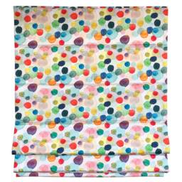 Watercolor Blobs Flat Roman Shade Custom Window Treatment - thumbnail 2