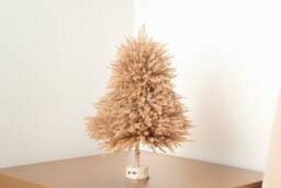 Pampas Christmas Tree, Fluffy Natural Pampas Xmas Decoration - thumbnail 1