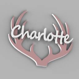 Woodland Nursery Deer Antlers Name Sign - Rustic Decor & Wall Art Farmhouse Baby Girl Room Accent - thumbnail 2