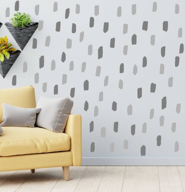 Sale Brush Stroke Wall Decals Irregular Vinyl Stickers, Nursery Decor - image 1