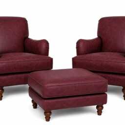 Howie Handmade Leather Armchair - Vintage Tan Accent Chair, UK Made Furniture - thumbnail 4
