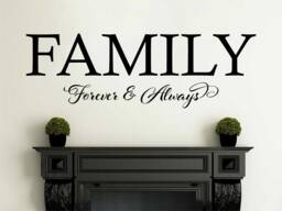 Family Forever Wall Decal Modern Vinyl Art Sticker - thumbnail 1