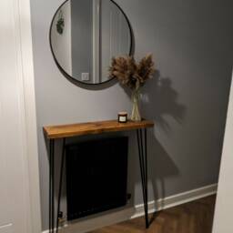 Scaffold Board Console/Hallway Table With 86cm Hairpin Legs - Up To 100cm, Shelve - thumbnail 2