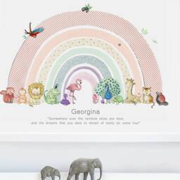 Children's Picture, Unframed Print, Nursery Wall Art, Room Decor, Kids Rainbow Bold Colours, Lockdown Baby Gift, Gift - thumbnail 2