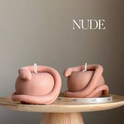 Snake Apple Soy Candle Handmade Vegan Home Decor - thumbnail 3