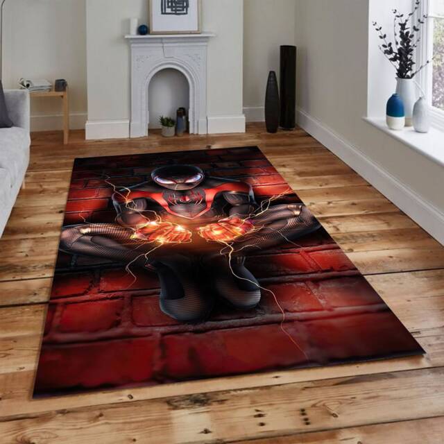 Spiderman, Spiderman Rug, Bedroom Rug, Kids Gift Themed Rug, Gift For Him, Custom Area Rug, Spiderman Patterned Rug, Non Slip Rug, Modern