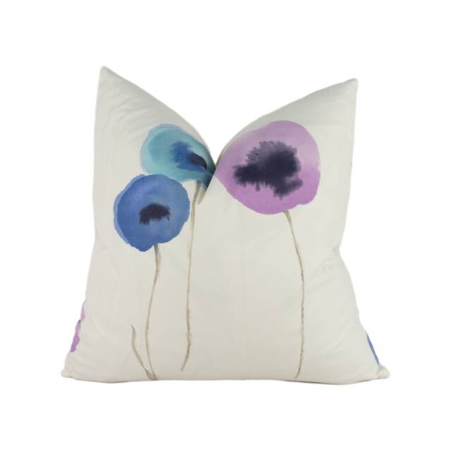 Sanderson - Poppies Watercolour Indigo/Purple Stunning Designer Cushion Cover Home D??cor Throw Pillow - image 1