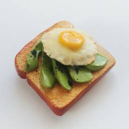 Miniature Avocado Toast With Egg Christmas Ornament/Unique Funny Modern Gift Decor - thumbnail 3