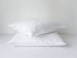 White Linen Pillowcase - Soft Stonewashed Natural Cover With Envelope Closure - thumbnail 1
