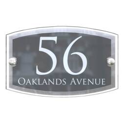 Dark Grey Wall Sign Acrylic & Aluminium House Signs Door Number - Esta5-28Wa-S-C - thumbnail 2