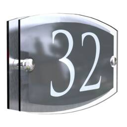 Dark Grey Wall Sign Acrylic & Aluminium House Signs Door Number - Esta5-28Wa-S-C - thumbnail 3