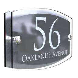 Dark Grey Wall Sign Acrylic & Aluminium House Signs Door Number - Esta5-28Wa-S-C - thumbnail 1