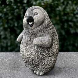 Large Penguin Statue Stone Figurine Cement Bird Sculpture Penguin Lover Gift Front Door Decoration Yard Art Handmade - thumbnail 3