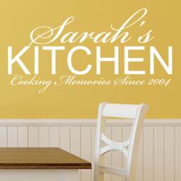 Personalised Kitchen Wall Sticker Cooking Memories Vinyl Decal Transfer Dining Room Cafe Name - thumbnail 1