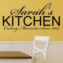 Personalised Kitchen Wall Sticker Cooking Memories Vinyl Decal Transfer Dining Room Cafe Name - thumbnail 2