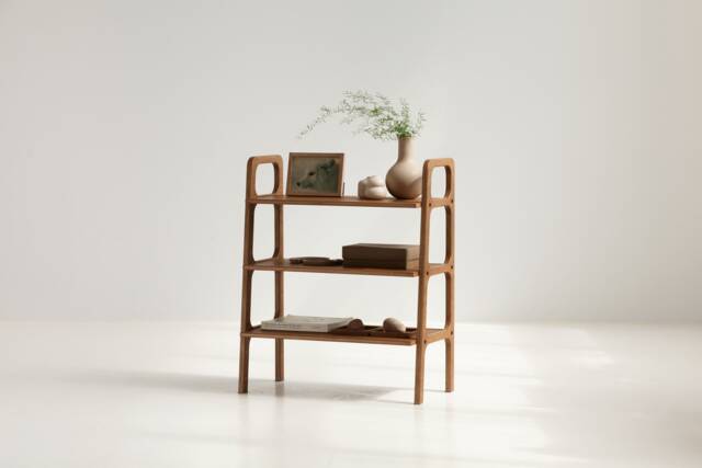 Mid Century Style Bookcase, Minimalist Century Modern Bookcase, Custom Walnut Home Office - image 1