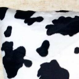 Lovely Cow Velvet Velboa Fabric Cushion Cover Handmade, Great Fun Soft Decorative Sofa Fits 18 X - thumbnail 2