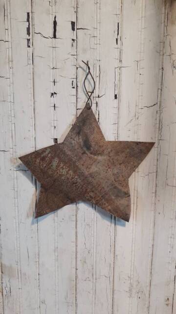 Repurposed Barn Tin Star, Rustic Farmhouse Wall Decor - 10x11 - image 1