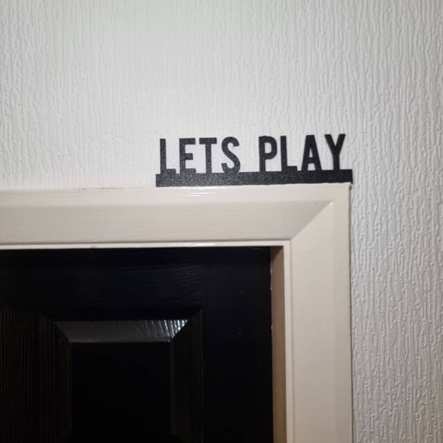 Lets Play Door Topper, Shelf Decor, Wall Quirky Home Interior Gift, Door Decoration - image 1