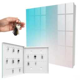 Pastel Gradient Wall Mounted Key Cabinet, Blue Industrial Box, Abstract Backgrounds & Patterns - thumbnail 2