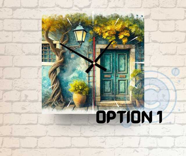 Chinese Lake Scene Glass Wall Clock Zen Home Decor - 20cm Or 30cm - image 1