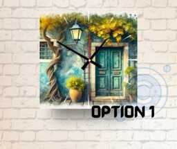 Chinese Lake Scene Glass Wall Clock Zen Home Decor - 20cm Or 30cm - thumbnail 1