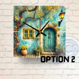 Chinese Lake Scene Glass Wall Clock Zen Home Decor - 20cm Or 30cm - thumbnail 4