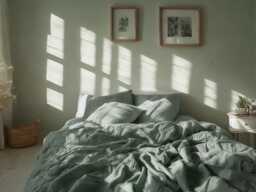 Sage Linen Bedding Set Rustic Duvet Cover & 2 Pillowcases Soft Medium Weight Bedding, Stonewashed Comfort - thumbnail 1
