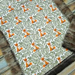 Fox Baby Blanket - Desinger Minky Gift Unisex - thumbnail 1