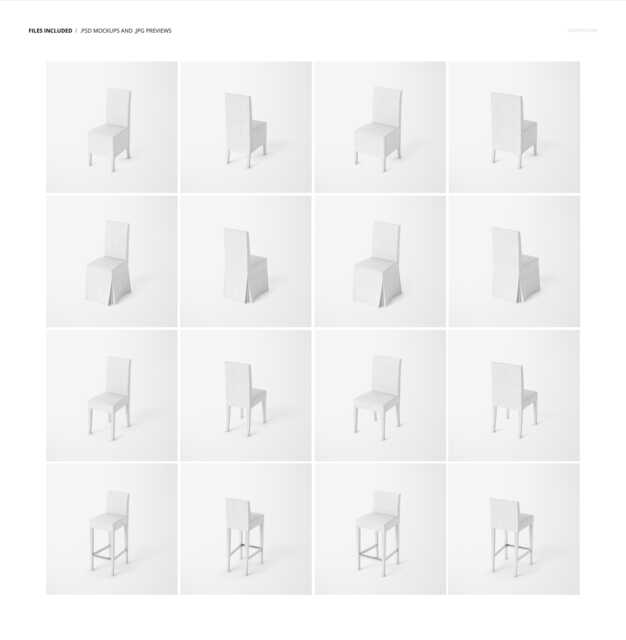 Ikea Henriksdal Chairs & Bar Stools Mockup Set - image 1