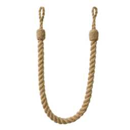 2x Natural Rope Tieback, Jute 100% - 600mm Embrace Tieback Pair - thumbnail 2