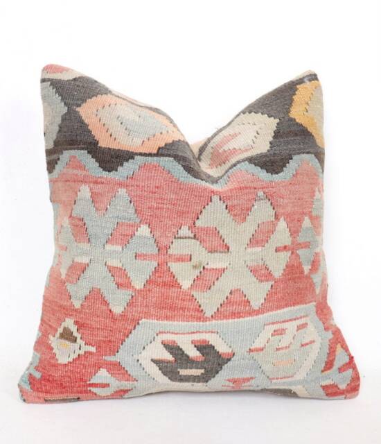 Kilim Cushion Cover, Pillow, Home Decor, Cojin Lana K20 , Unico, 40x40 cm , 16x16Inc, Decor , Decorative - image 1