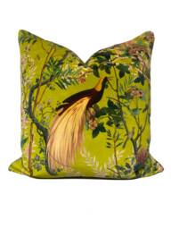 Mind The Gap Royal Garden Green Velvet Cushion Cover Pillow - thumbnail 1