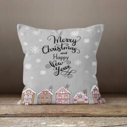 Christmas Cushion Cover/Snow Flakes Stars Cover/ Decorations Merry Farmhouse Decor/Christmas Decor - thumbnail 4