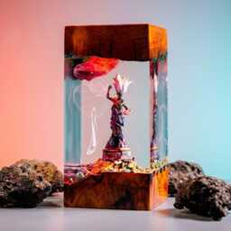New Monoco - Clair Expedition 33 Resin Lamp - Handmade Led Diorama Light Gamer Room Decor Fantasy Night Gift