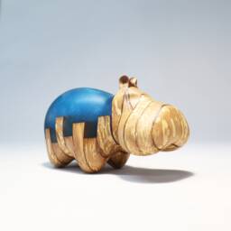 Duo Hippopotamus Sculpture - 8 - thumbnail 2
