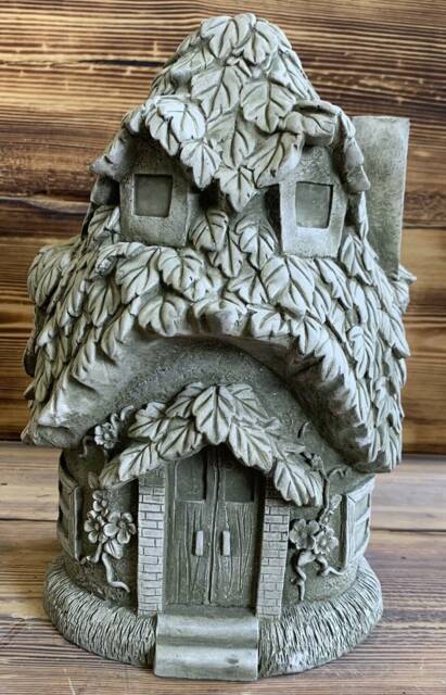 Stone Garden Large Mushroom Leaf House Gift Statue Ornament - image 1