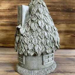 Stone Garden Large Mushroom Leaf House Gift Statue Ornament - thumbnail 2