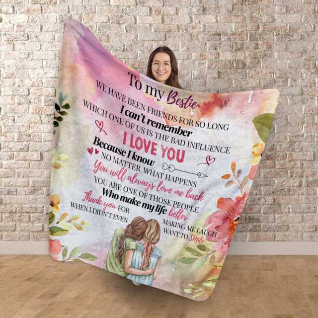 Bestie Poem - Fleece Blanket 150cm X - image 1