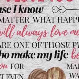 Bestie Poem - Fleece Blanket 150cm X - thumbnail 3