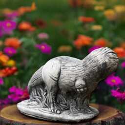 Concrete Dragon Sculpture Gothic Dinosaur Figurine Cement Animal Decoration Handmade Ornament Dragon Lover Gift Wildlife Decor - thumbnail 4