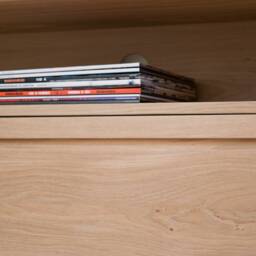 Handmade Solid Oak Tv Unit Modern Scandinavian Media Console - thumbnail 4