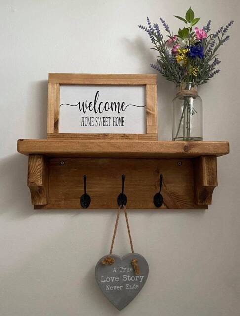 Handmade Rustic Welcome Sign Farmhouse Wooden Wall Decor - image 1