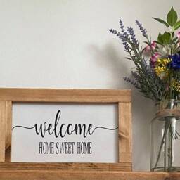 Handmade Rustic Welcome Sign Farmhouse Wooden Wall Decor - thumbnail 3